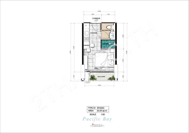 Pacific Bay, พัทยา, จอมเทียน - photo, price, location map