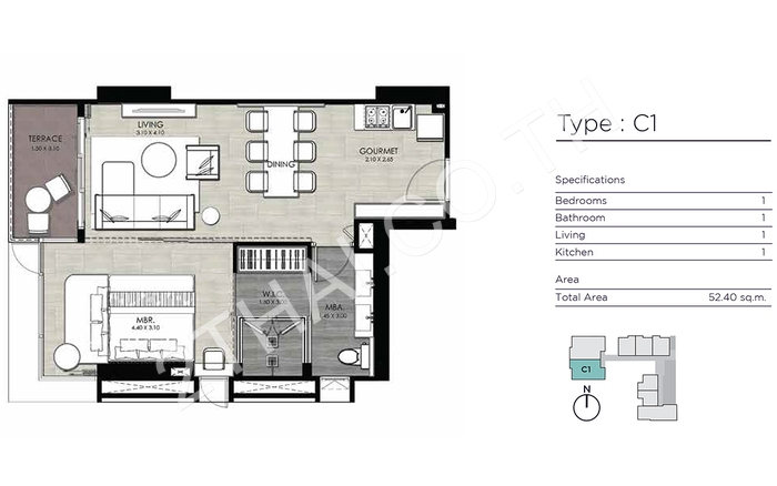 Andromeda Condominium, พัทยา, พระตำหนัก - photo, price, location map