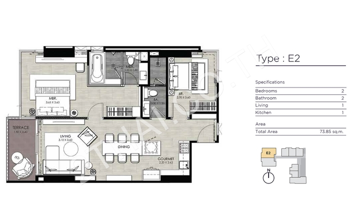 Andromeda Condominium, พัทยา, พระตำหนัก - photo, price, location map